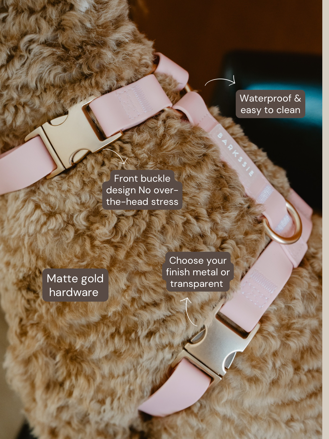 Easy-On Dog Harness - Blush