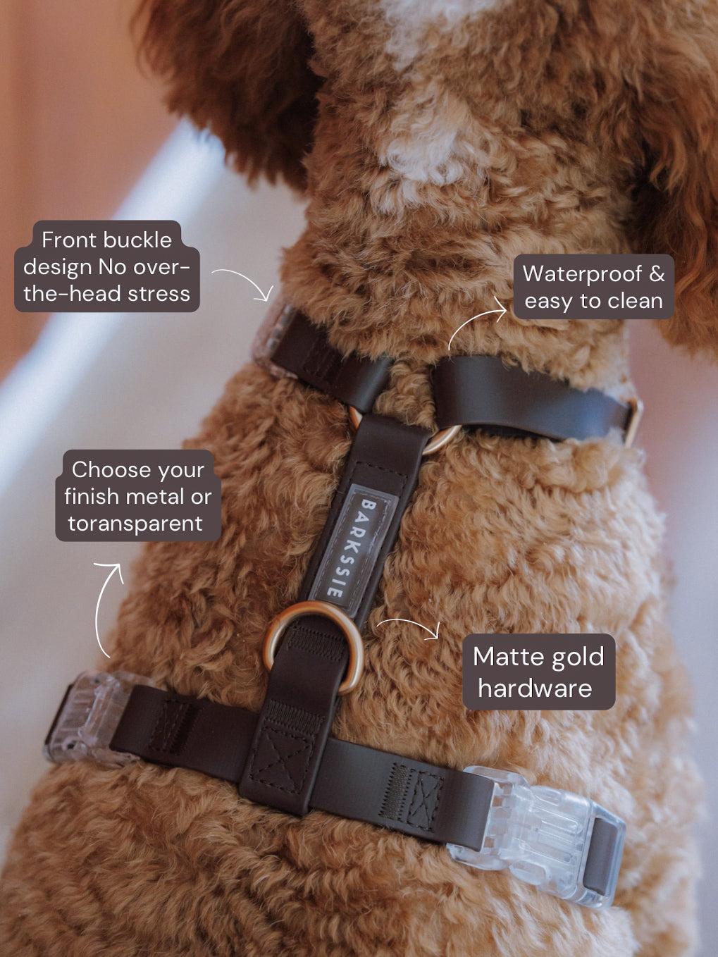 Easy-On Dog Harness - Coffee