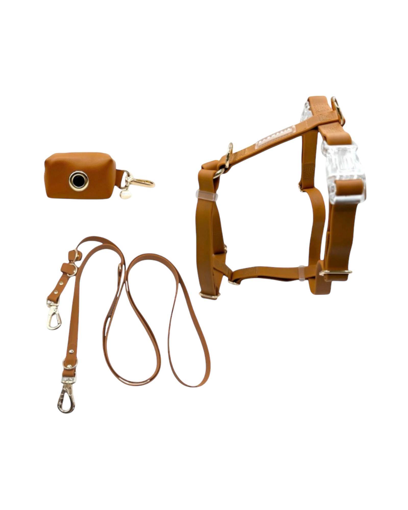 Vegan Waterproof Harness Bundle- Brown