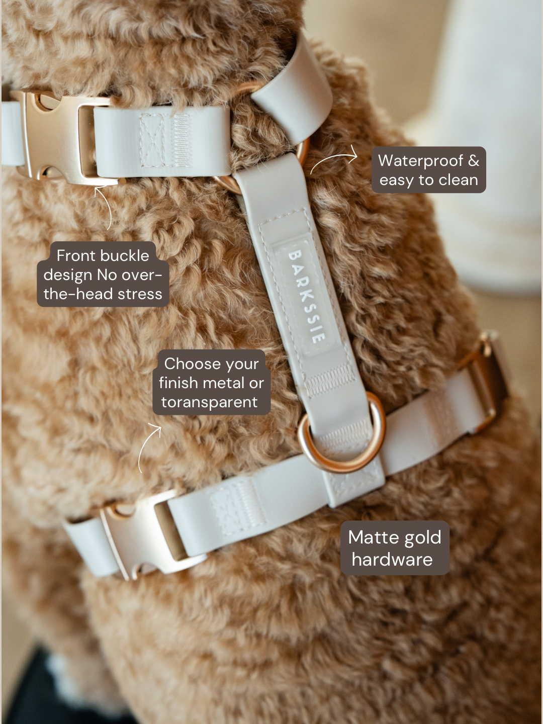 Easy-On Dog Harness - Taupe